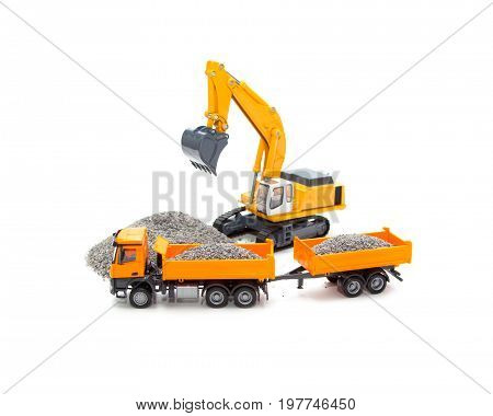 Toy Cable Excavator And Heavy Truck