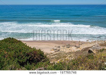 Pequena Beach In Sintra, Portugal.