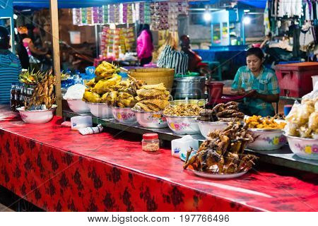 Gianyar Night Market In Gianyar Province, Bali, Indonesia