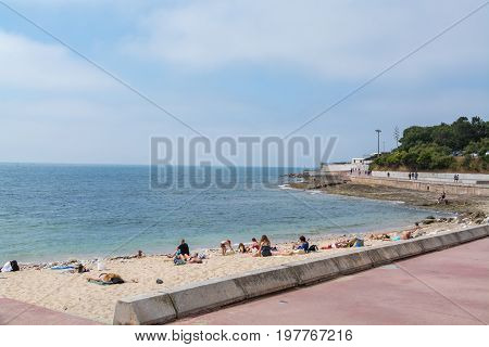 Laje Beach In Oeiras, Portugal.