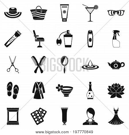 Toiletry icons set. Simple set of 25 toiletry vector icons for web isolated on white background