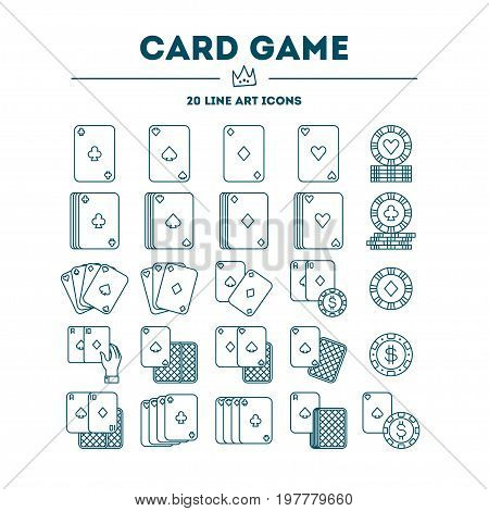 Card Game Vector Icon Set