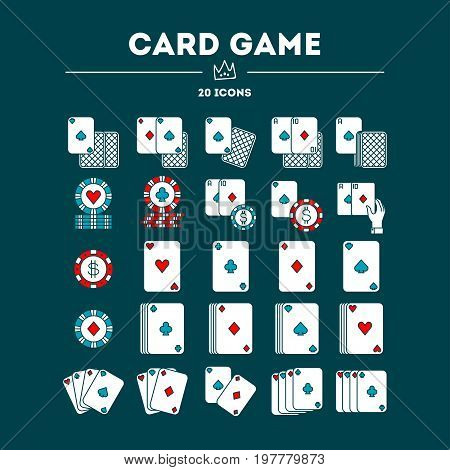 Card Game Vector Icon Set