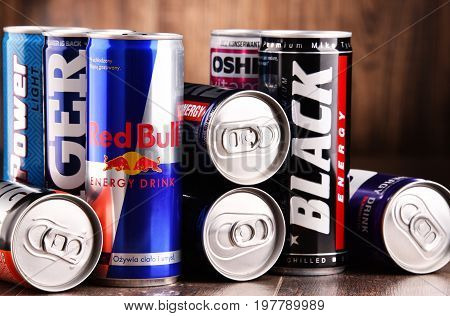 Cans Of Assorted Global Energy Drink Products
