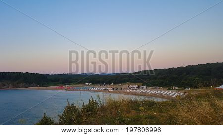 Landscape of Butamyata beach Sinemorets Bulgaria .