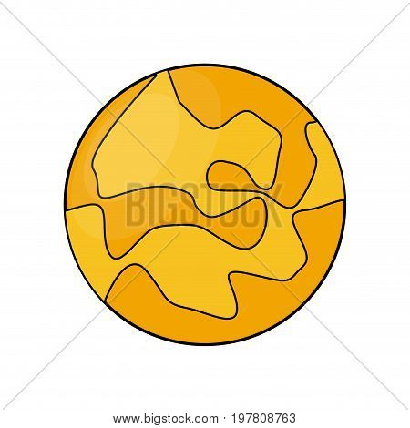 yellow celestial body icon image vector illustration design