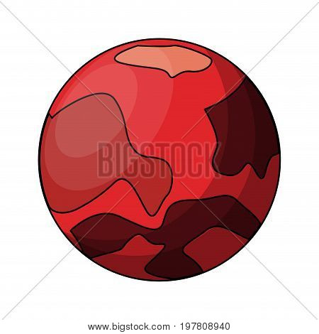 red celestial body icon image vector illustration design