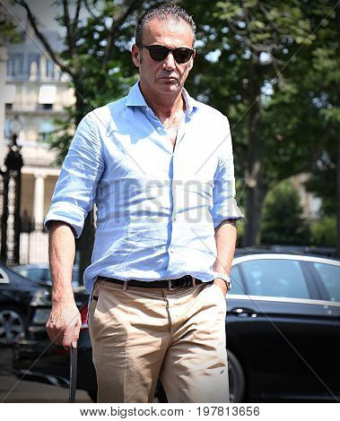 PARIS- 23 June 2017 Alessandro Calascibetta on the street during the Paris Fashion Week
