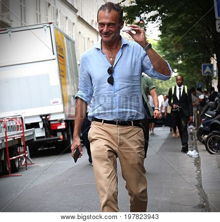 PARIS- 23 June 2017 Alessandro Calascibetta on the street during the Paris Fashion Week