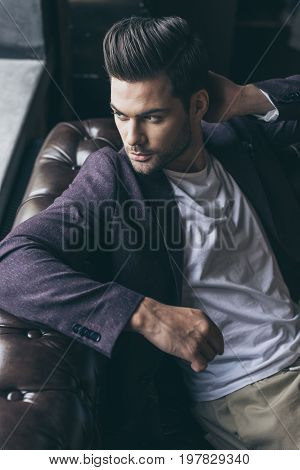 Handsome Man With Fashionable Hairstyle