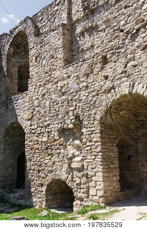 Ruins of the castle in Koknese in Latvia.July 2017