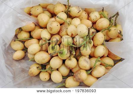 Thai fruit (Ma Fai) in a plastic bag