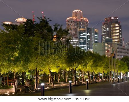 Osaka Nacht skyline