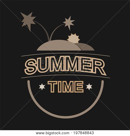 Summer holidays vacation time design labels badges posters. vector illustration. eps10