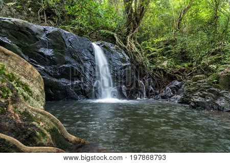 Ched Kod waterfall in rain forest at Khao Yai National park Thailand.