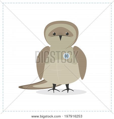 Nightingale bird funny little nightingale vector, cute