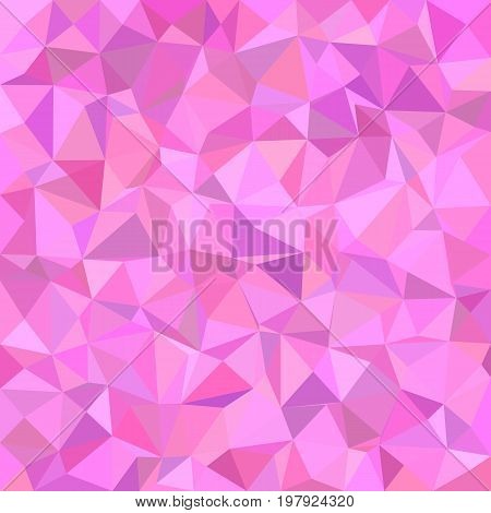 Abstract geometrical triangle mosaic pattern background - polygon vector illustration from irregular triangles in pink tones