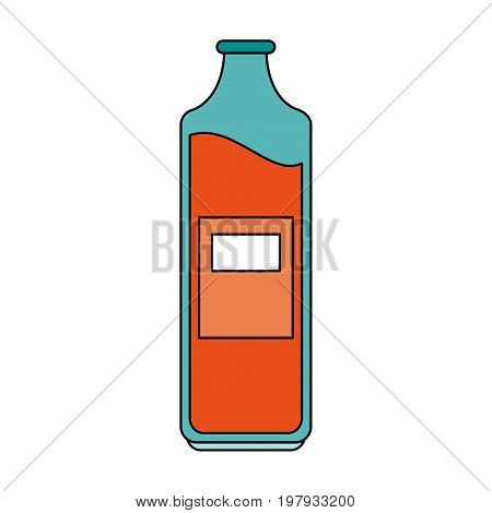 orange juice bottle with blank laber icon image vector illustration design
