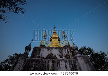 Buddhist Mount Phou Si Temple