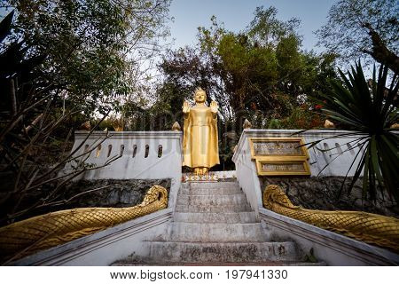 Buddhist Mount Phou Si Temple