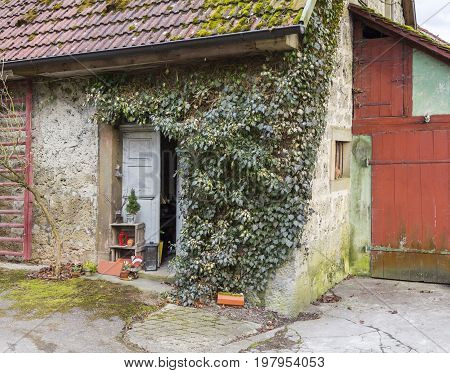 rural impression at a small village named Oberregenbach near Langenburg in Hohenlohe a area in Southern Germany