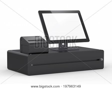 Empty Screen Cashier Machine
