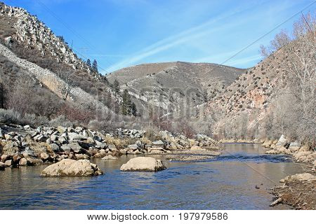 River Weber in the Weber Canyon, Utah