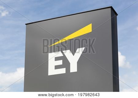 Luxembourg, Luxembourg - July 22, 2017: Ernst & Young also called EY is one of the largest professional services firm in the world and is one of the Big Four accounting firms
