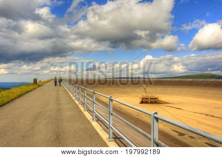 Empty Upper Dam Of The Pumping Hydroelectric Power Plant In The Czech Republic