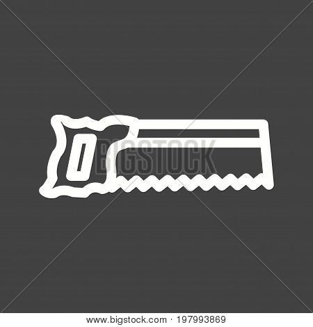 Saw, cut, tennon icon vector image. Can also be used for Hand Tools. Suitable for use on web apps, mobile apps and print media.