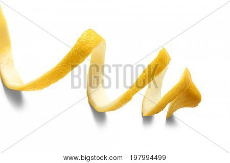 Lemon twist on white background