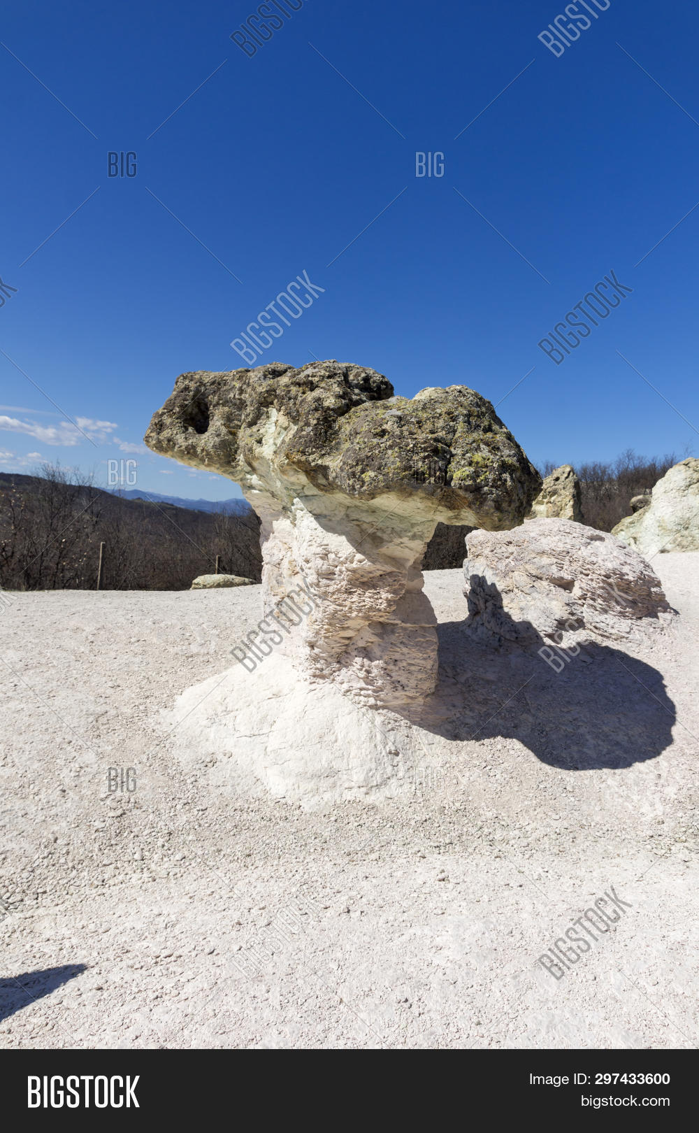 Rock Formation The Stone Mushrooms Near Beli Plast Village, Kardzhali Regio...
