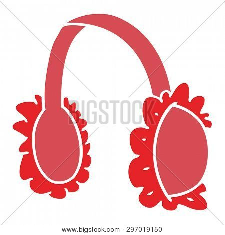 hand drawn cartoon doodle of pink ear muff warmers