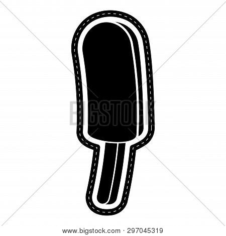 Isolated Popsicle Icon Dottle Sticker. Vector Illustration Design