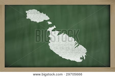 Osnovy mapa Malty na tabuli