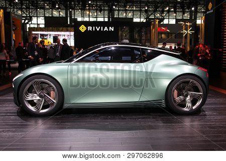 NEW YORK, NY, USA - APRIL 17, 2019: Genesis Mint concept at the New York International Auto Show 2019, at the Jacob Javits Center. This was Press Preview Day One of NYIAS