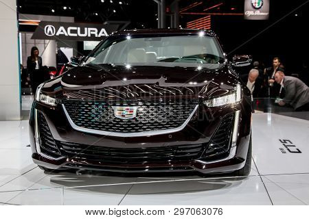 NEW YORK, NY, USA - APRIL 17, 2019: Cadillac CT5 at the New York International Auto Show 2019, at the Jacob Javits Center. This was Press Preview Day One of NYIAS
