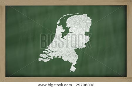 Overzicht kaart van Nederland op Blackboard