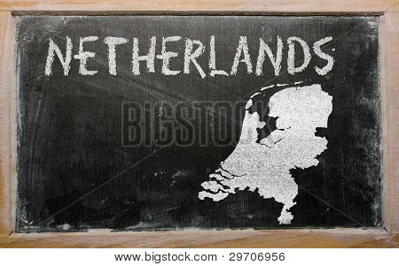Overzicht kaart van Nederland op Blackboard