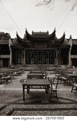 FUJIAN, CHINA â MARCH 2, 2018: Street view with historic architecture in Changting city in Fujian, China. 