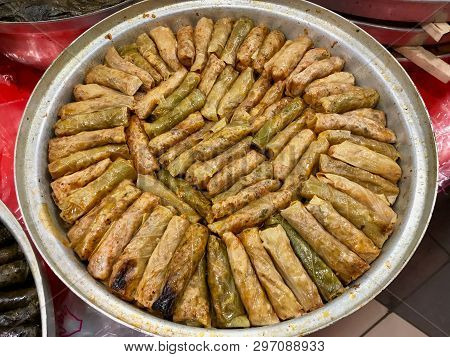 Turkish Dolma Lahana Sarmasi / Kelem Dolmasi / Cabbage Rolls. Organic Food.