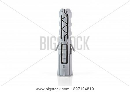 One Whole Plastic Wall Plug Work Item Isolated On White Background
