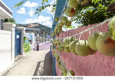 Jeonju, South Korea - September 2018: Colourful Paintings And Decorations On Walls And Buildings At