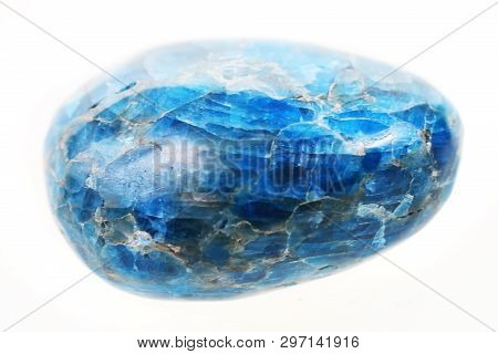 Blue Apatite Mineral Isolated