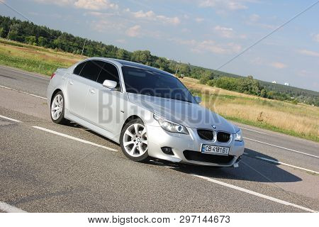 Kiev, Ukraine - September 9, 2018. Bmw Car Against The Backdrop Of The Road