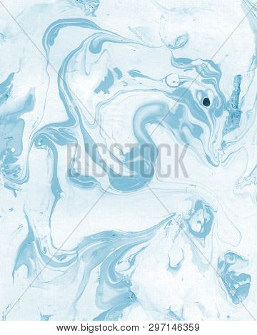 Hand-painted Light Blue Abstract Background. Design For Background, Banner, Flaer,poster,brochure Et