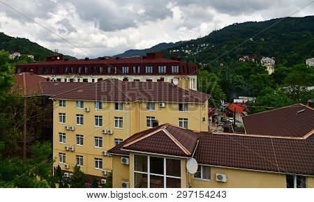 Sochi, Russia - 2 June. 2018 View Of The Hotel Green Hosta In Khostinsky District