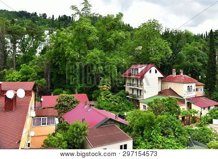 View Of A Rural House In The Khostinsky District Of The City Of Sochi, Russia