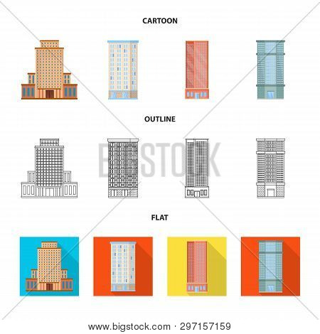 Vector Illustration Of Municipal And Center Icon. Set Of Municipal And Estate   Stock Vector Illustr