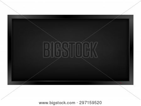 Realistic Tv Screen. Modern Stylish Wall Lcd Panel, Led Monitor. Blank Plasma Television Template. I